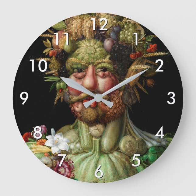 Giuseppe Arcimboldo - Vertumnus Große Wanduhr (Vorderseite)