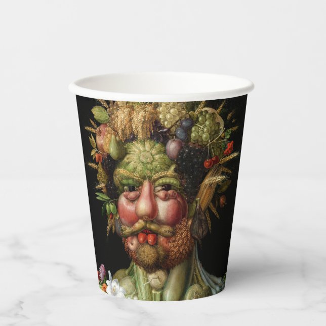 Giuseppe Arcimboldo - Vertumnus Pappbecher (Vorderseite)