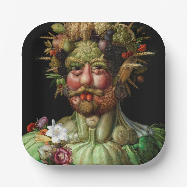 Giuseppe Arcimboldo - Vertumnus Pappteller (Vorderseite)