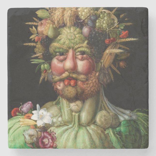 Giuseppe Arcimboldo - Vertumnus Steinuntersetzer (Vorderseite)
