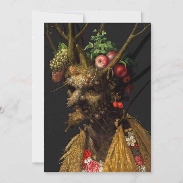 Giuseppe Arcimboldo - Vier Jahreszeiten in einem K Dankeskarte (Vorderseite)
