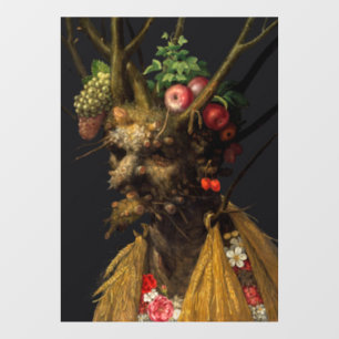 Giuseppe Arcimboldo - Vier Jahreszeiten in einem K Fensteraufkleber
