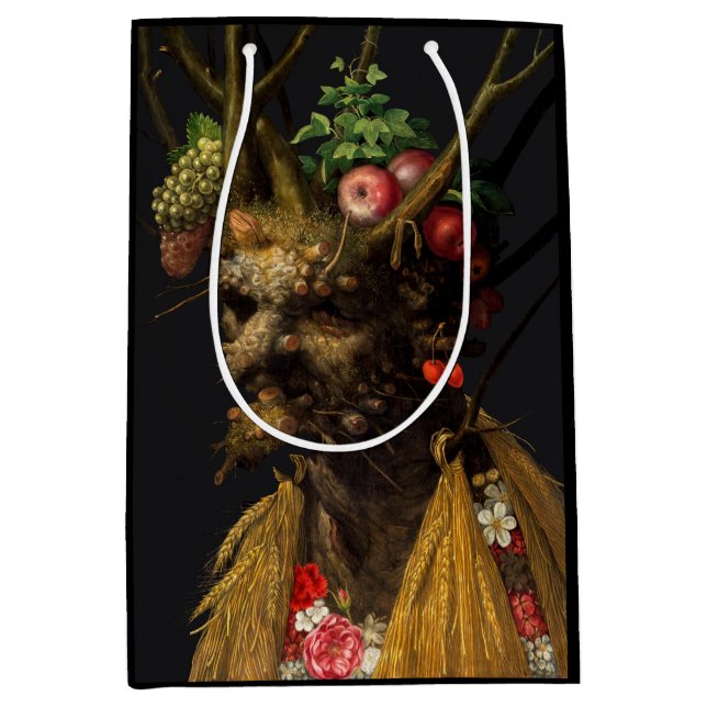 Giuseppe Arcimboldo - Vier Jahreszeiten in einem K Mittlere Geschenktüte (Vorderseite)