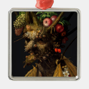Giuseppe Arcimboldo - Vier Jahreszeiten in einem K Ornament Aus Metall