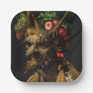 Giuseppe Arcimboldo - Vier Jahreszeiten in einem K Pappteller