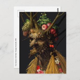 Giuseppe Arcimboldo - Vier Jahreszeiten in einem K Postkarte