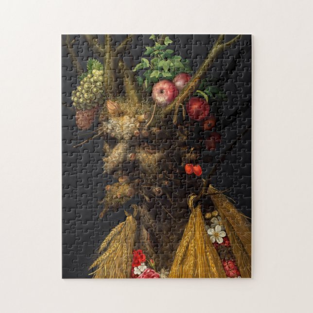 Giuseppe Arcimboldo - Vier Jahreszeiten in einem K Puzzle (Vertikal)