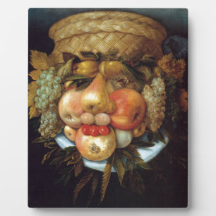 Giuseppe Arcimboldos reversibler Kopf mit Korb Fotoplatte