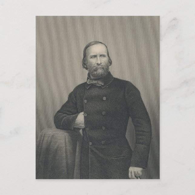 Giuseppe Garibaldi, in Gravur von D.J. Pound Postkarte (Vorderseite)