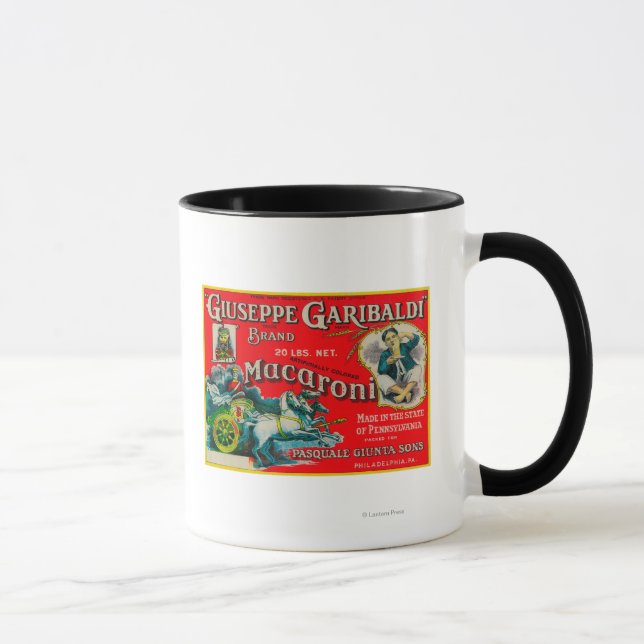 Giuseppe Garibaldi Macaroni Label Tasse (Rechts)