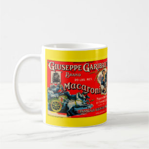 Giuseppe Garibaldi Makaroni-Etikett der 1920er Jah Kaffeetasse