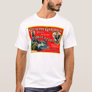 Giuseppe Garibaldi Makaroni-Etikett der 1920er Jah T-Shirt
