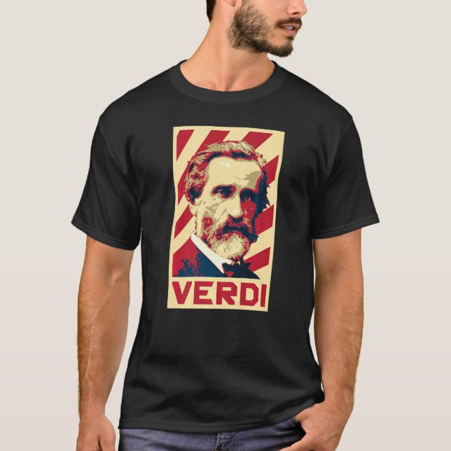 Giuseppe Verdi Composer für klassische Musik Retro T-Shirt (Vorderseite)
