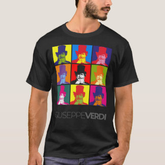 Giuseppe Verdi Pop-Art-Portrait-Poster T-Shirt