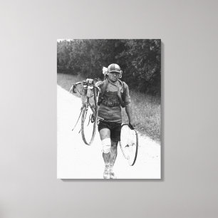 Giusto Cerutti Tour de France 1928 nach dem Wrack Leinwanddruck
