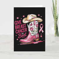 Give Breast Cancer The Boot Brustkrebs Pinkes Band