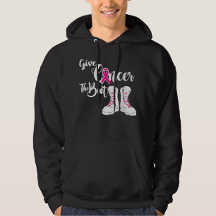 Give Cancer the Trainer Military Breast Cancer Awa Hoodie