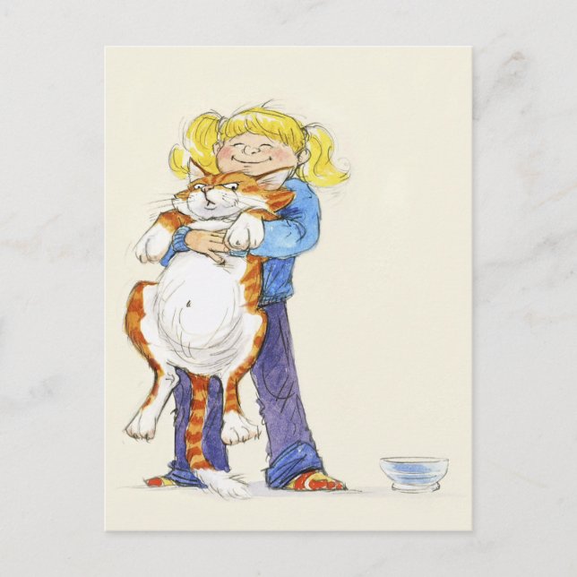'Give hat mich Hug!' Postcard Postkarte (Vorderseite)