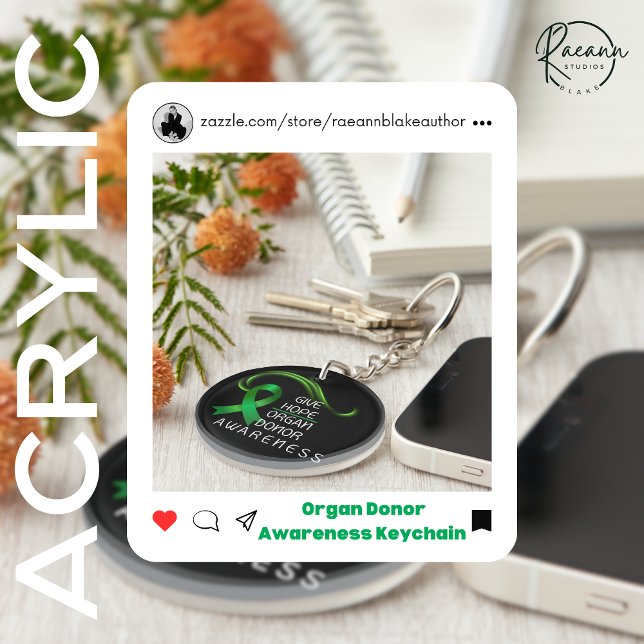 Give Hope Organ Donor Awareness Round Acrylic  Schlüsselanhänger (Von Creator hochgeladen)