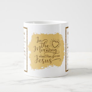 "Give Me Jesus" Jumbo-Tasse (Gold)
