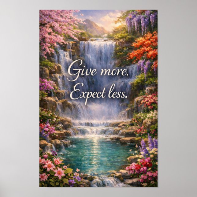 Give More. Expect Less Inspirational Christian Poster (Vorne)