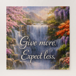 Give More. Expect Less Inspirational Christian Puzzle