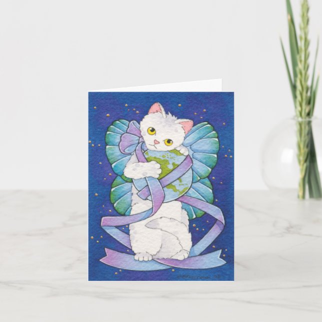 Give Peace hat Chance Notecard Moussart Karte (Vorderseite)