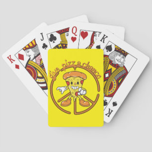 GIVE PIZZA Eine CHANCE lustige Pizzeria-Idee Spielkarten