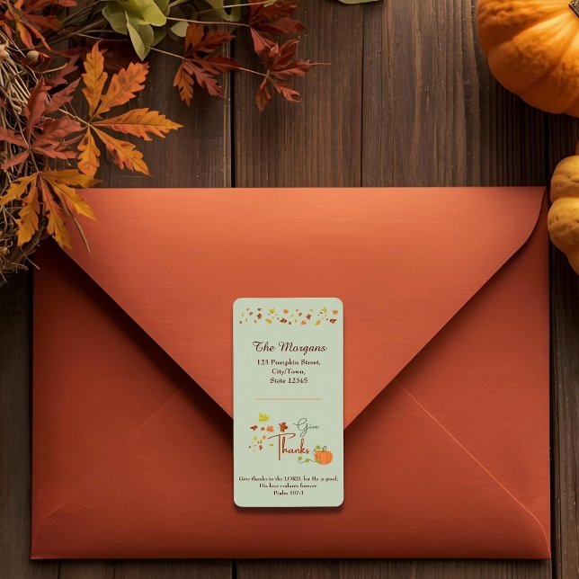 Give Thanks Bibel Adressaufkleber (Von Creator hochgeladen)