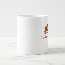 Give Thanks Eat Pie Repeat Funny Thanksgiving Jumbo-Tasse