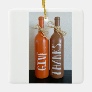 **GIVE THANKS** ORNAMENT FOR WINE LOVERS