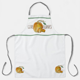 Give Thanks Pumpkin Harvest All-Over Print Apron Schürze
