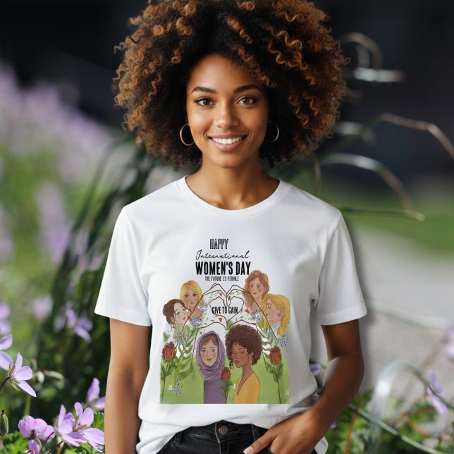 Give to Gain Die Zukunft ist weiblich IWD Tri-Blend Shirt (Give to Gain The future is Female IWD Tri-Blend Shirt)