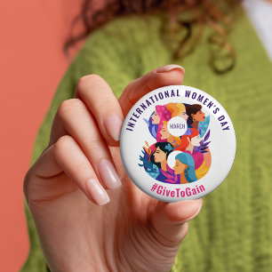 Give To Gain Internationaler Frauentag IWD 2026 Button