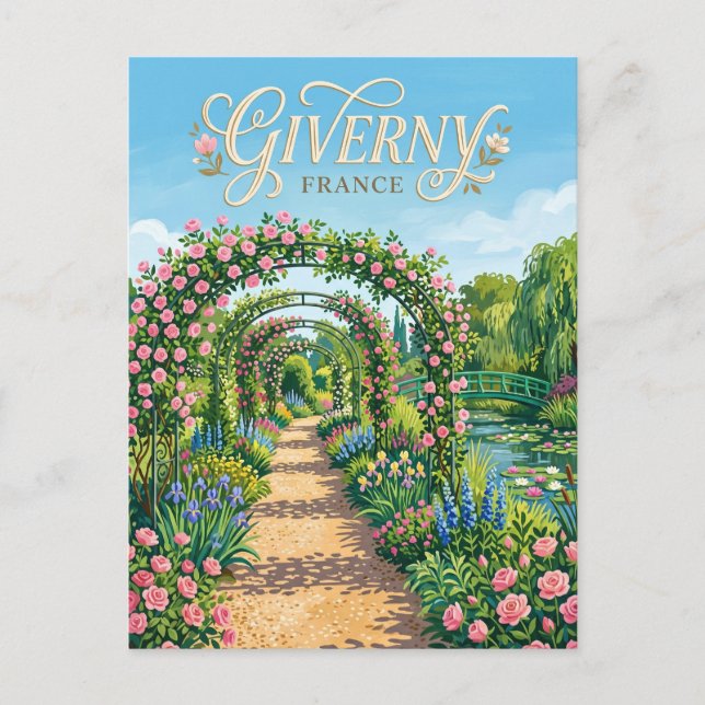 Giverny Frankreich Postkarte (Vorderseite)