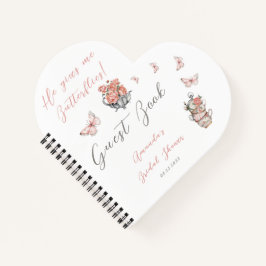 Gives Me Butterflies Blush Pink Tee Floral Guest Notizbuch