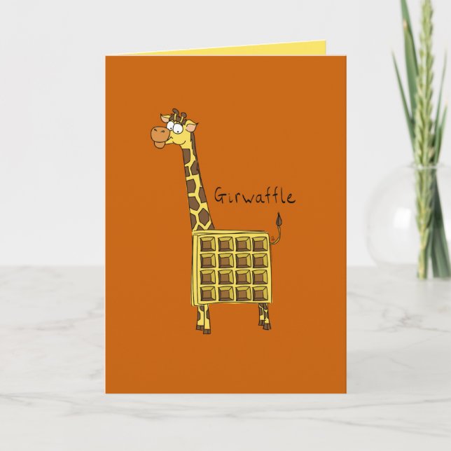 GiWaffle Giraffe Waffle Niedliche Grußkarte Karte (Vorderseite)