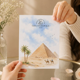 Giza-Nekropole, Große Pyramide von Giza Reise Postkarte