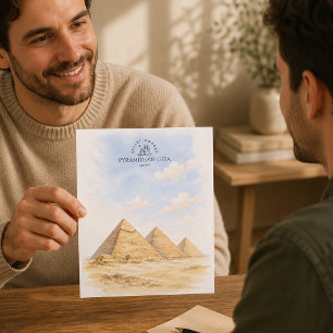Giza-Pyramiden Ägypten Architektur Landschaft Postkarte