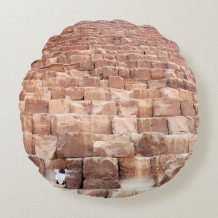 Giza-Pyramidenkomplex. Auch Giza-Nekropole genannt Rundes Kissen
