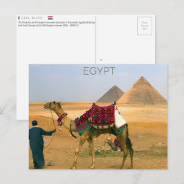 Giza Pyramids, Ägypten Postkarte