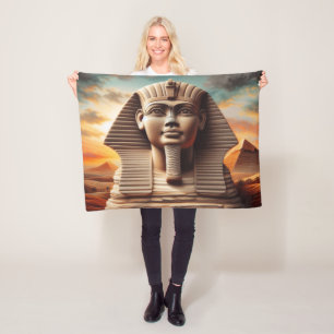 Giza Sphinx Kopf mit Pyramiden Ägypten Reise Fleecedecke