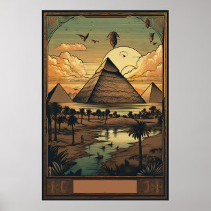 Giza Travel Print, Giza - Ägypten Reisegeschenk Poster