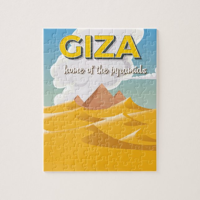 Giza - Zuhause der Pyramiden Reiseplakat Puzzle (Vertikal)