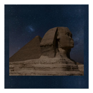 Gizeh Pyramiden Sphinx Pharao altes Ägypten Reise Poster