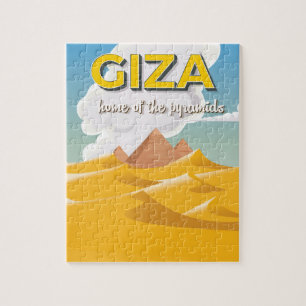 Gizeh - Zuhause der Pyramiden Reiseposter Puzzle