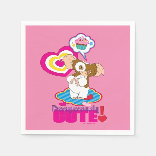 Gizmo | gefährlich Niedlich Serviette (Vorderseite)