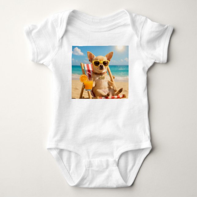 Gizmo im Urlaub Baby Strampler (Vorderseite)