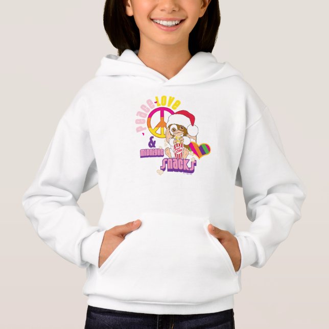 Gizmo | Peace Liebe & Midnight Snacks Hoodie (Vorderseite)