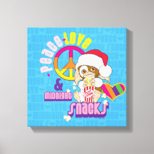Gizmo   Peace Liebe & Midnight Snacks Leinwanddruck